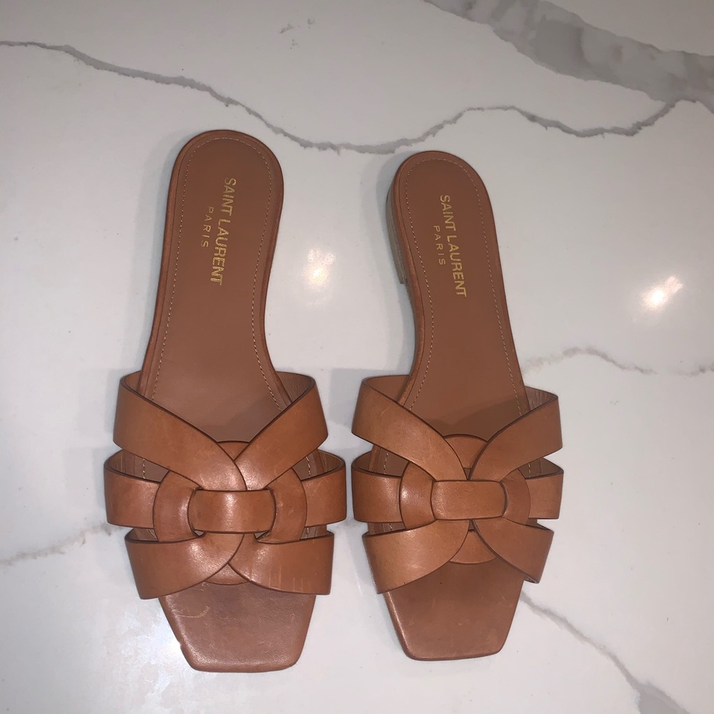 Saint Laurent Nu Pieds Women's Brown Sandals